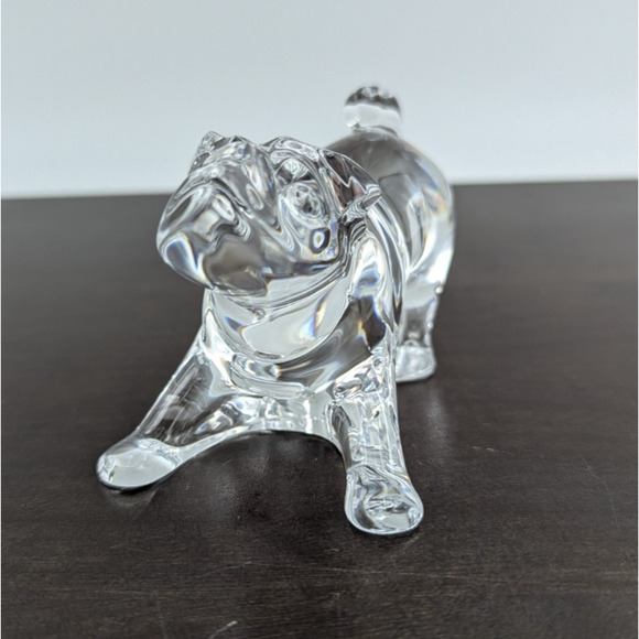 Baccarat Crystal Mops Hund Carlin Pug Dog Puppy Figurine Paperweight France - Picture 3 of 13